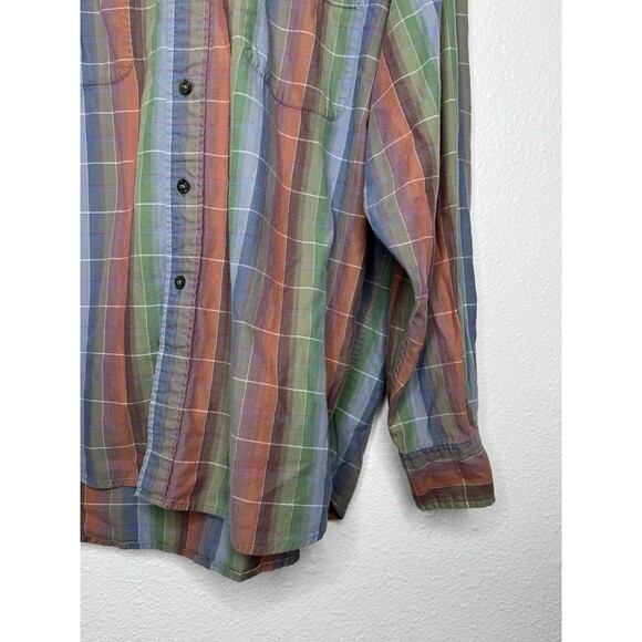 Mens PENDLETON Colorful Red Blue Button Down Cotton Expedition Shirt Size XL - Picture 5 of 16